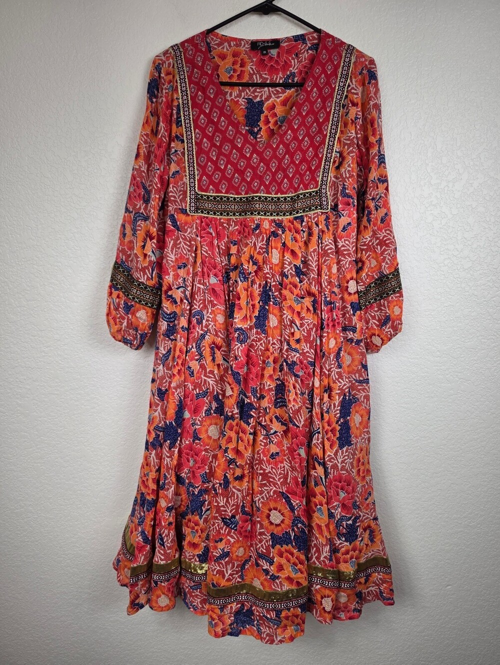 Anthropologie RD + Koko Floral Rayon Dress XS